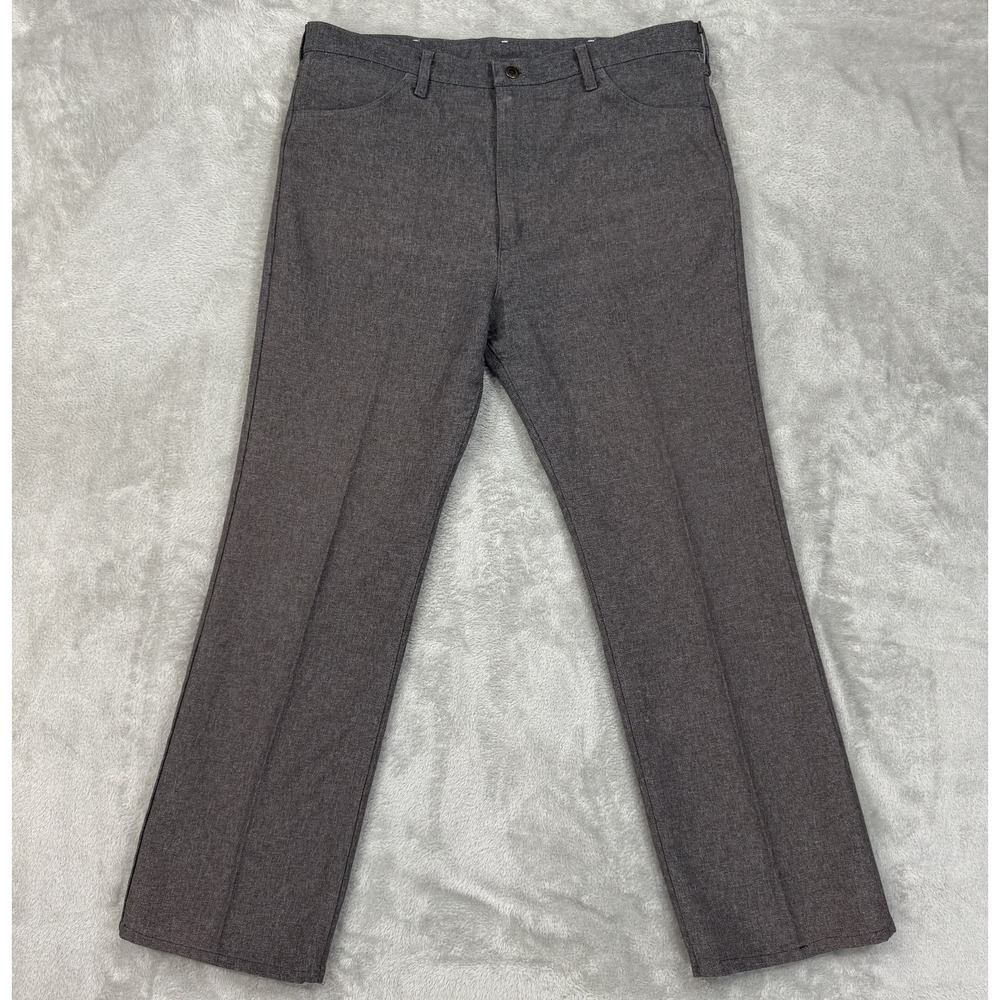 Vintage Wrangler Pants Mens 40x32 Gray Wrancher Dress Jean 82HG Bootcut USA